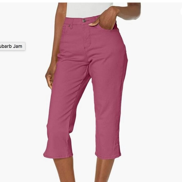 Gloria Vanderbilt Women's Amanda Capri Jeans Mauve Pink W28-29 NWT! - Picture 1 of 14